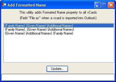 Add Formatted Name on Windows Xp