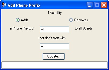 Add Phone Prefix on Windows Xp