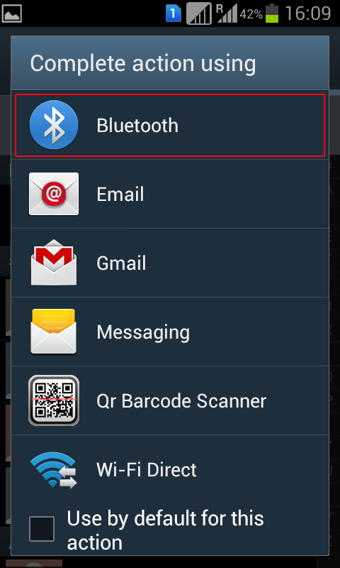 Choose Bluetooth